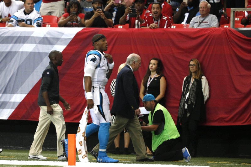 Quarterback Newton suffers first documented career concussion