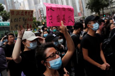 Hong Kong charges 44 protesters with rioting, grants bail