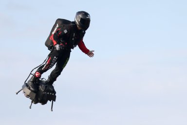 French ‘Flying Man’ crosses Channel on jet-powered hoverboard