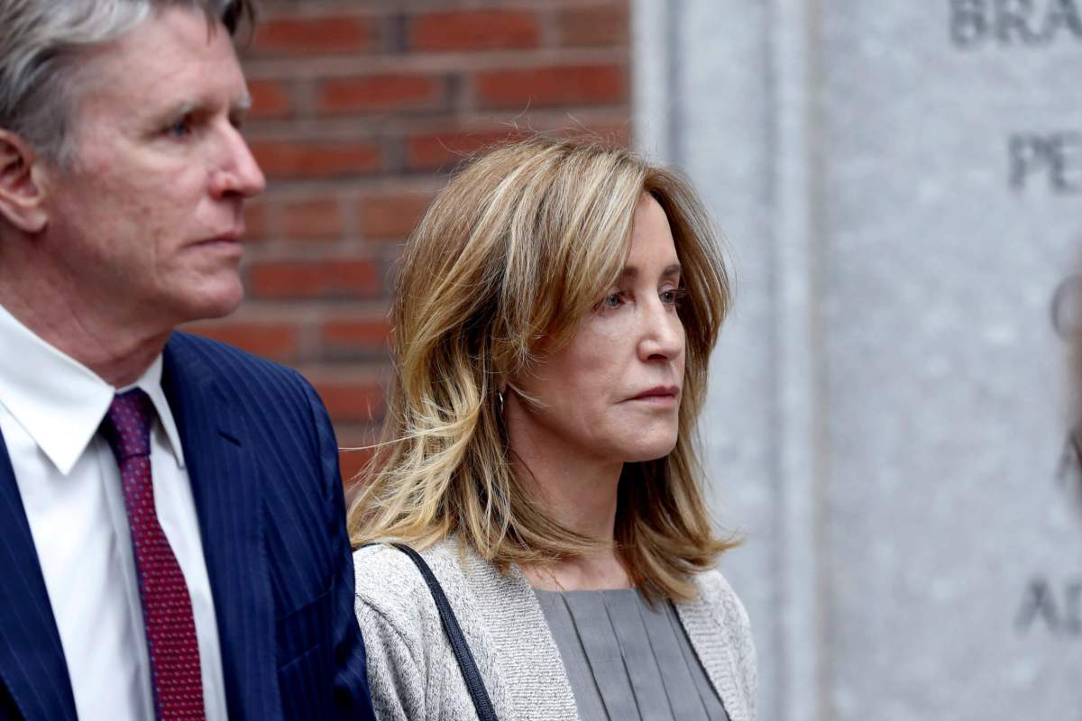 Actress Felicity Huffman heads to court for U.S. college scandal sentencing
