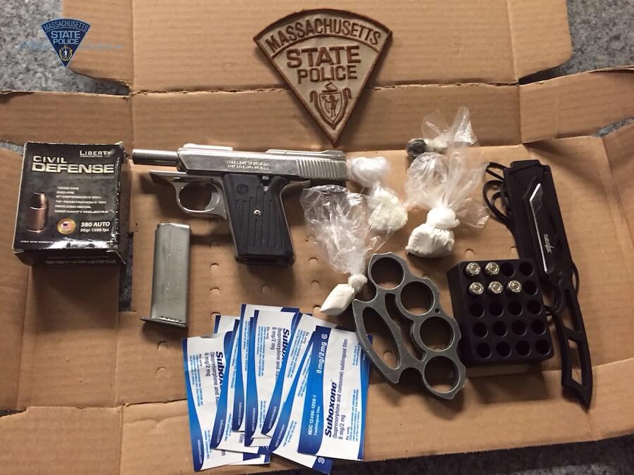 Taunton traffic stop leads to weapons and drug charges