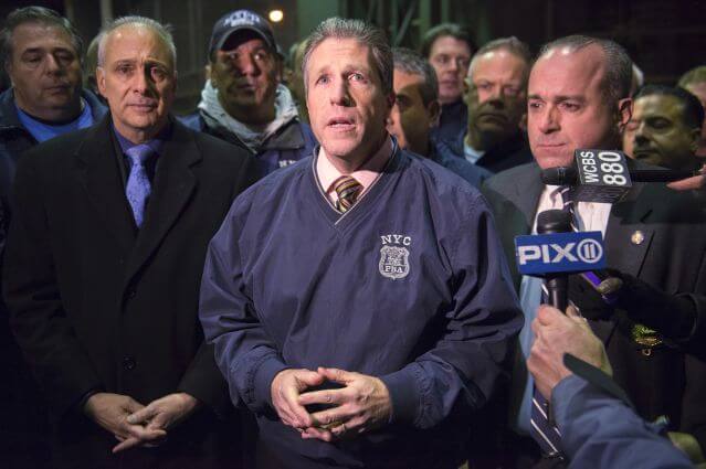Behind war of words with de Blasio, PBA prez Lynch faces re-election bid