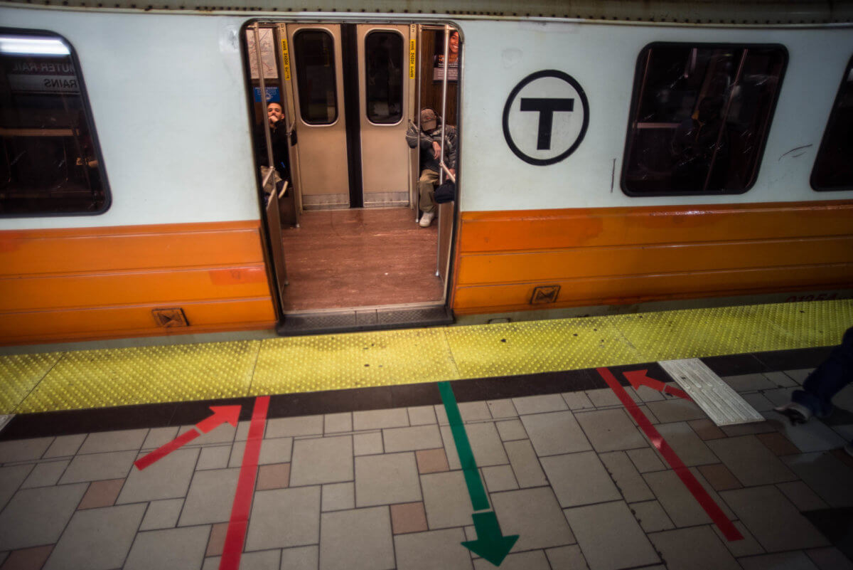 North Station markings teach MBTA’s unwritten rule for boarding trains