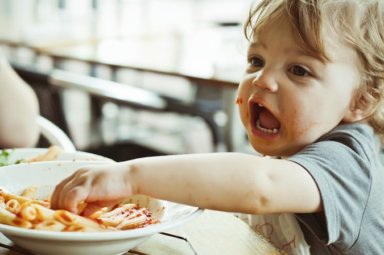 Child eating out