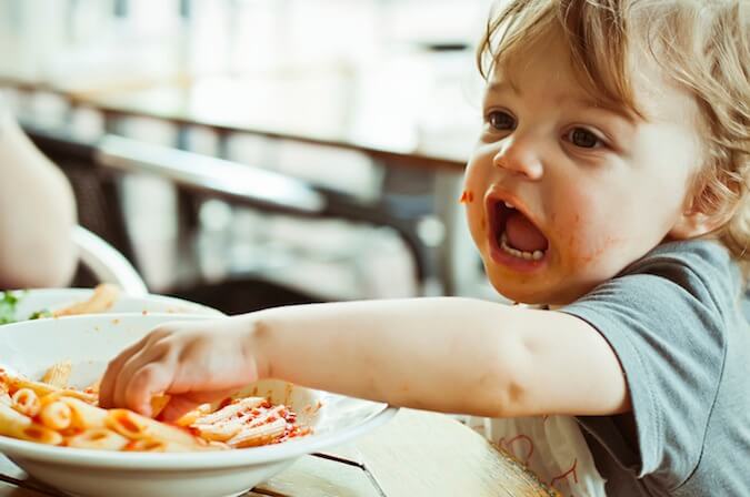 Child eating out