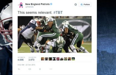 Patriots send a Buttfumble #TBT tweet the Jets’ way ahead of game