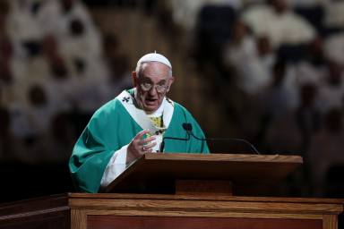 Pope Francis presides over mass at Madison Square Garden