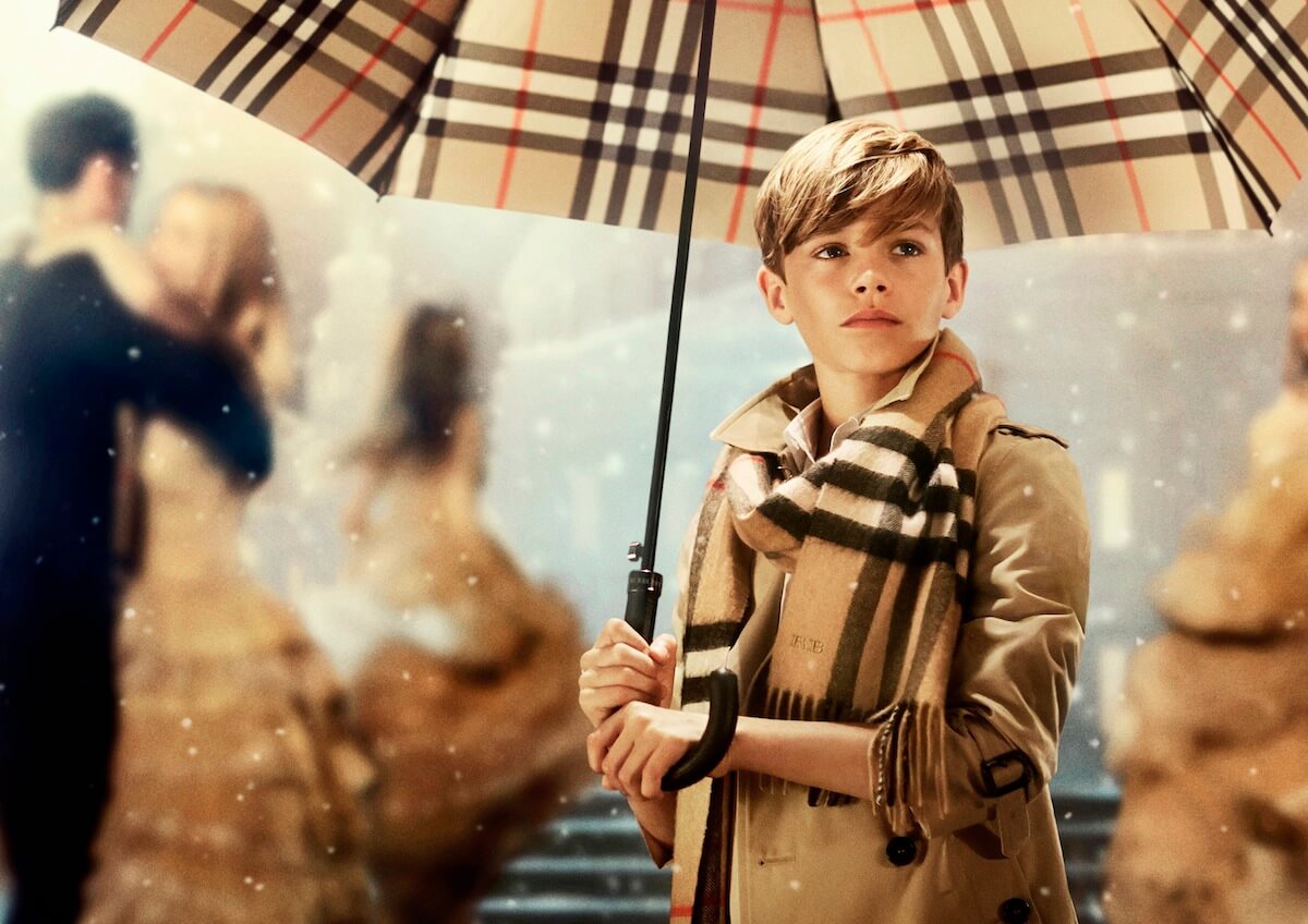 Romeo Beckham busts a move for Burberry