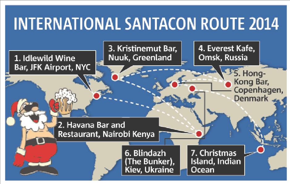 SantaCon 2014: Metro’s suggested international bar crawl
