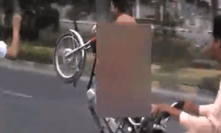 Naked Pakistan motorcyclist arrested after video goes viral