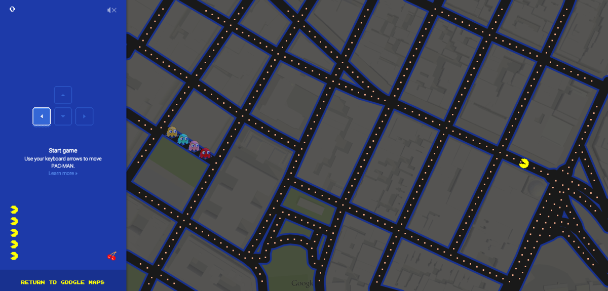 OMG: Play ‘Pac-Man’ on Google Maps right now