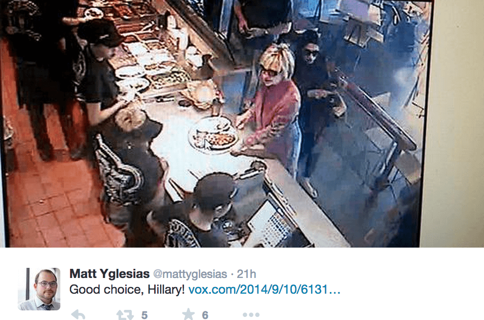 Grandma Hillary gets a burrito bowl — and tongues are wagging