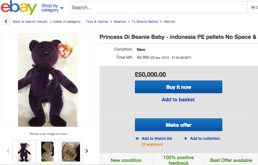 Rare Beanie Baby doll could fetch nearly $100K