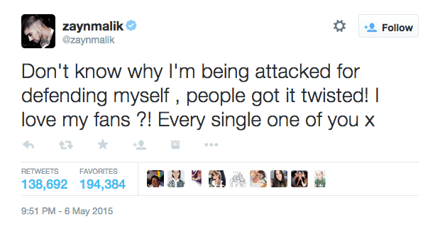 UPDATE: Zayn Malik and Louis Tomlinson tweet about their Twitter war - Metro US