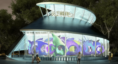 Unique carousel featuring giant iridescent fish comes to the Battery