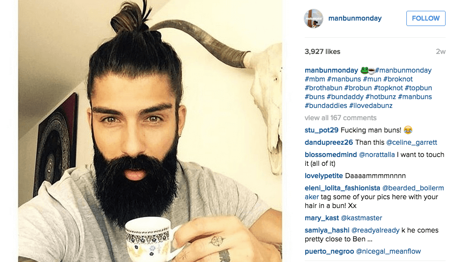 Hipster top-knot buns are making men go bald.