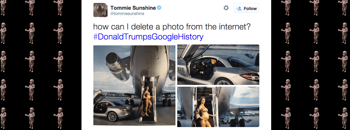 Twitter plays pretend with #DonaldTrumpsGoogleHistory