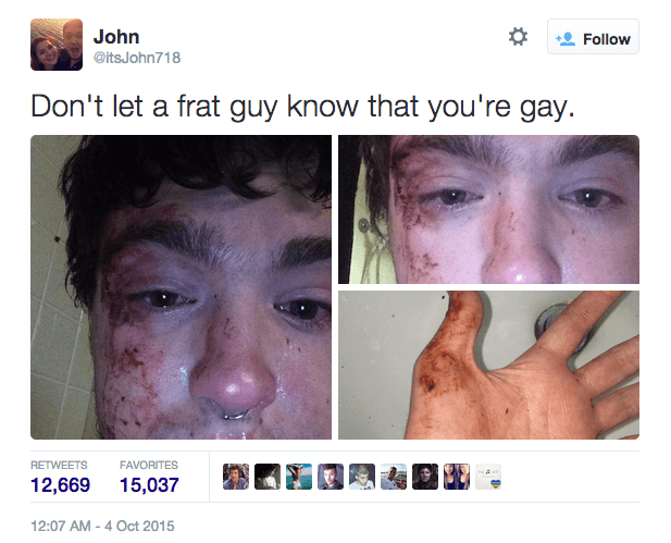 Man claims he was gay bashed by Penn State frat guy