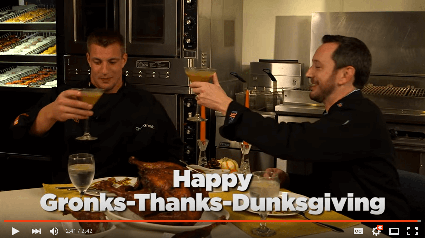 Chef Gronk helps make a delicious ‘Dunksgiving’ dinner