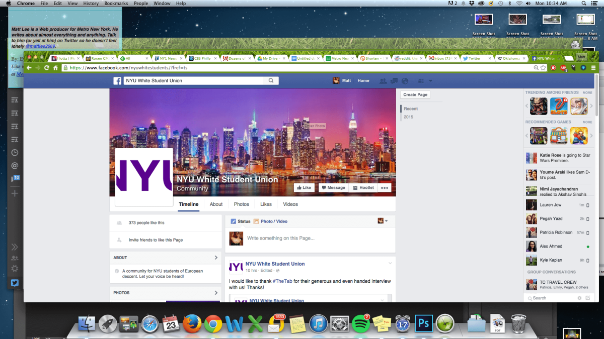NYU White Student Union Facebook page stirs controversy