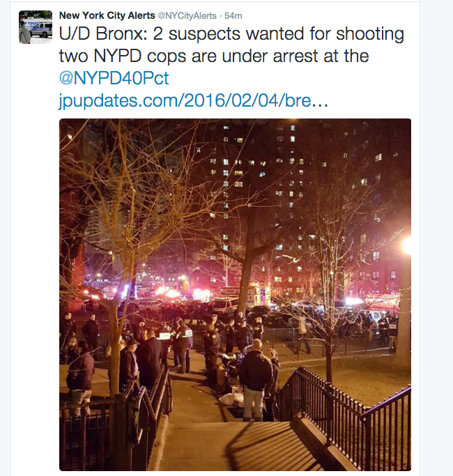 Two NYPD officers shot, one in face
