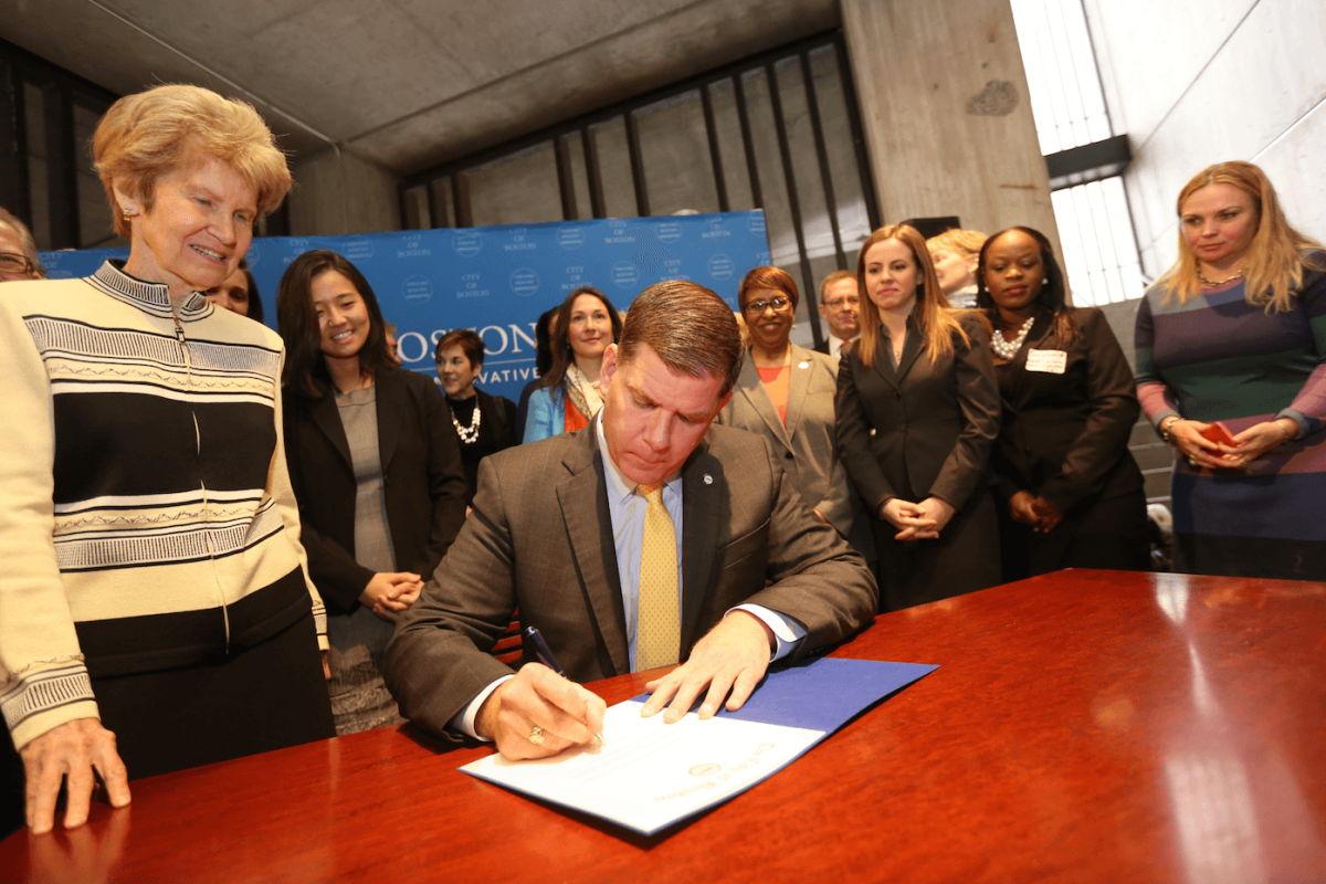 More than 100 employers have signed Boston equal pay pact