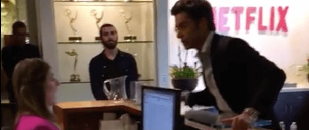 Watch John Stamos lose his cool on a Netflix receptionist