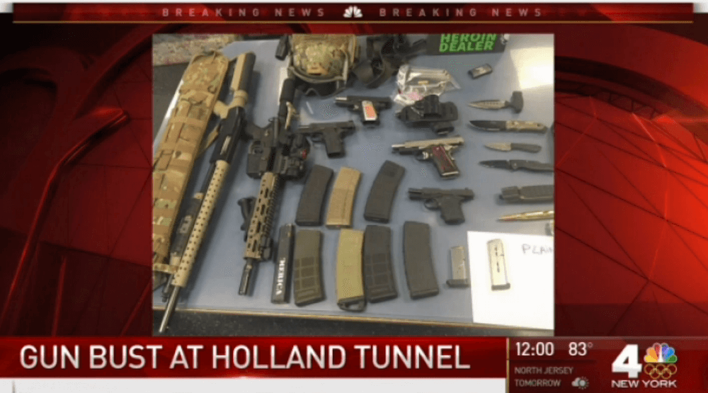 3 arrested with loaded guns, body armor at Holland Tunnel
