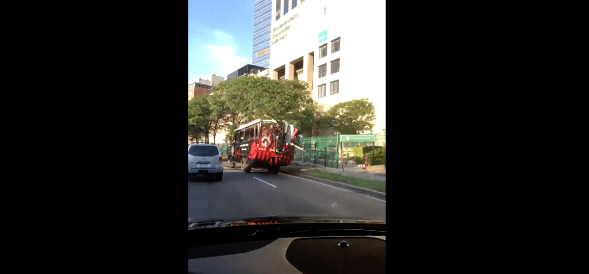 Duck Boat roof torn off after striking overpass on Storrow Drive