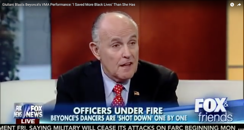 VIDEO: I’ve saved more black lives than Beyoncé, Giuliani says