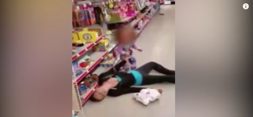 VIDEO: Mass. mom overdoses in store while 2-year-old tugs on her arm and