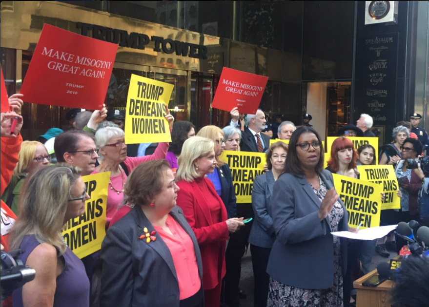 City officials protest GOP presidential nominee outside Trump Tower