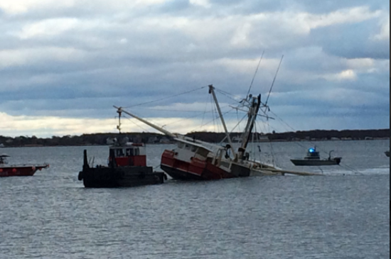 Coast Guard rescues 6 from sinking fishing boat off New Bedford