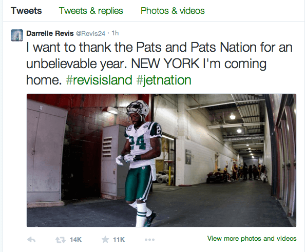 Darrelle Revis again the face of the Jets franchise