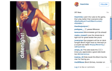 Why was Miko Grimes, wife of Brent Grimes, arrested? (Instagram pics, photos,NSFW video)
