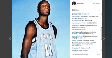 Lamar Odom dies, at least according to the Instagram account of dead head JR