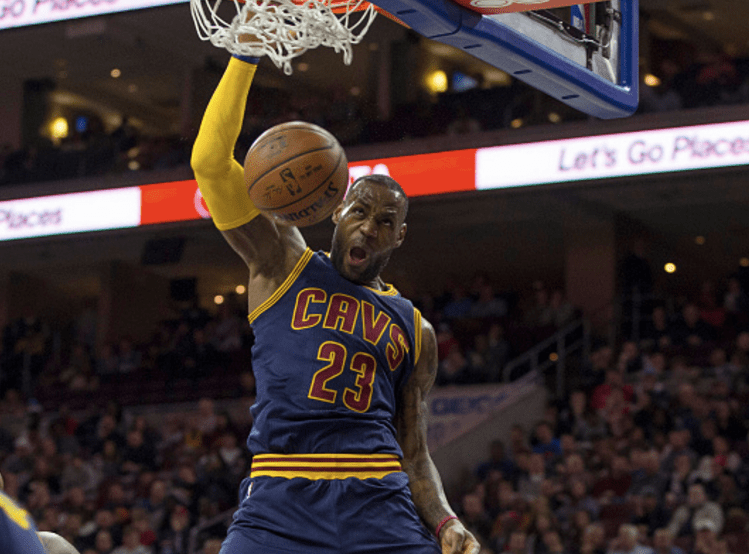 LeBron James dazzles, raises the roof in rout of lowly 76ers