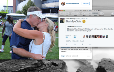 Bill Belichick black eye – girlfriend Linda Holliday chimes in on Twitter