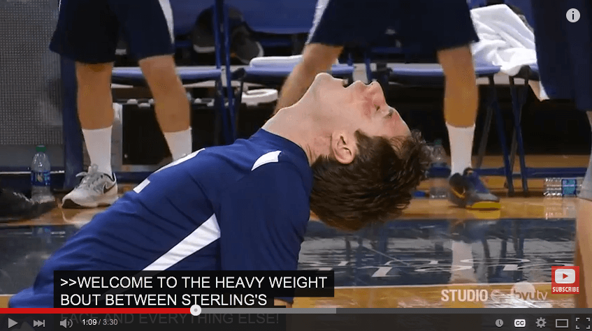 Volleyball player YouTube video – Scott Sterling gets hit in the face by ball