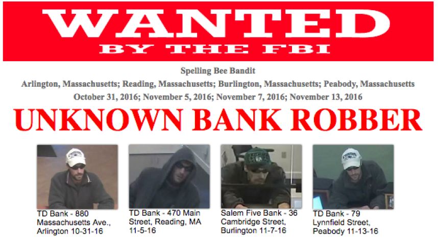 ‘Spelling Bee Bandit’ nabbed, charged with 4 bank robberies