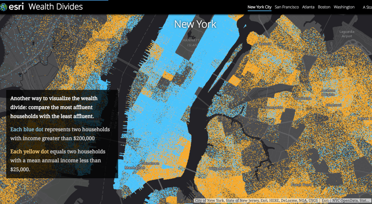 Interactive map reveals New York City’s huge income gap