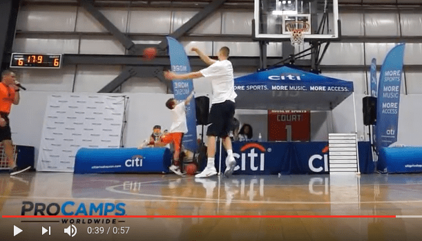 Video: Porzingis blocks the crap out of kid who cried when he was drafted