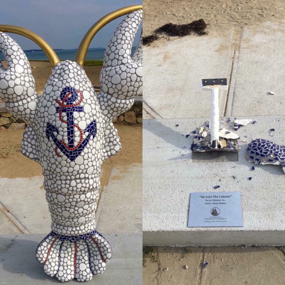Police search for stolen, 150-pound lobster statue
