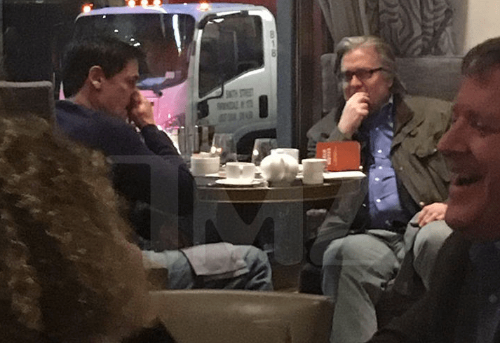 Clinton supporter Mark Cuban meets with Trump chief strategist Steve Bannon