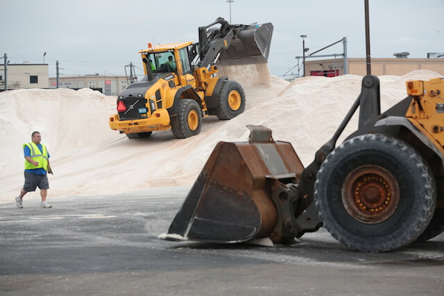 First round of road salt delivered in Boston, brutal winter expected. Again.