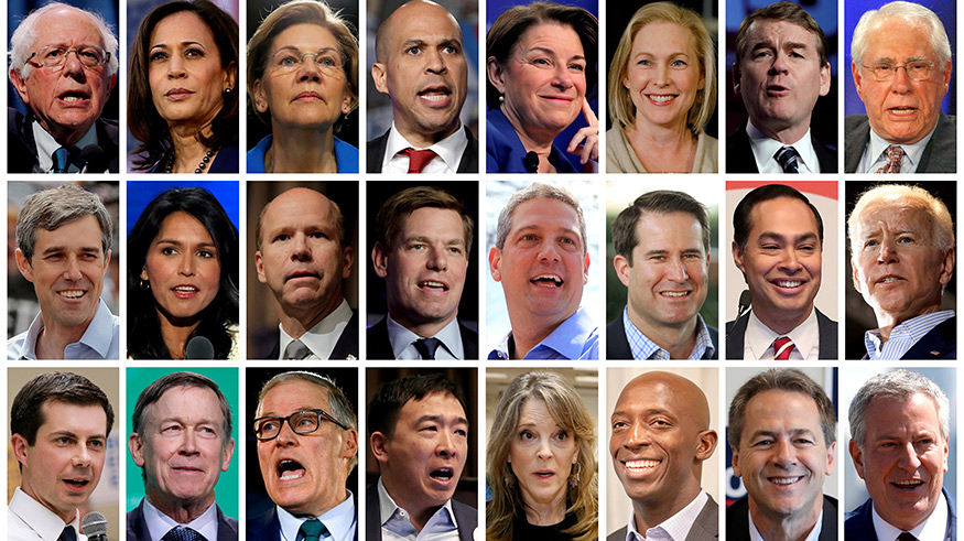 Democrats name 20 U.S. presidential candidates for first debate