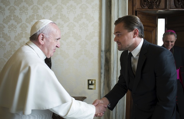 Leonardo DiCaprio Pope Francis