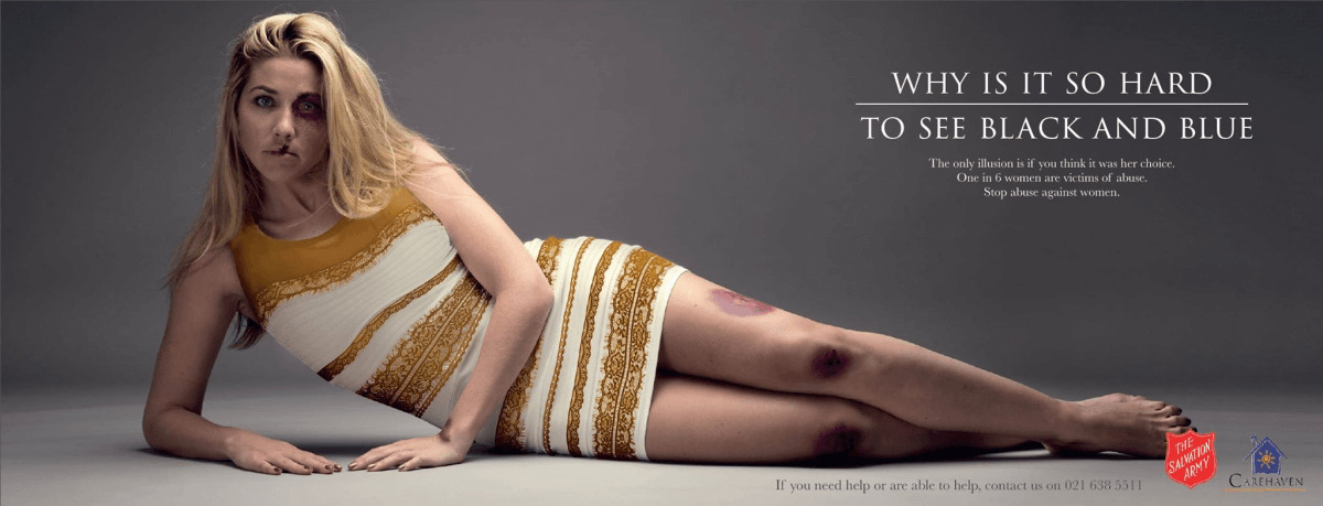 Ad uses ‘the dress’ to send message about domestic violence