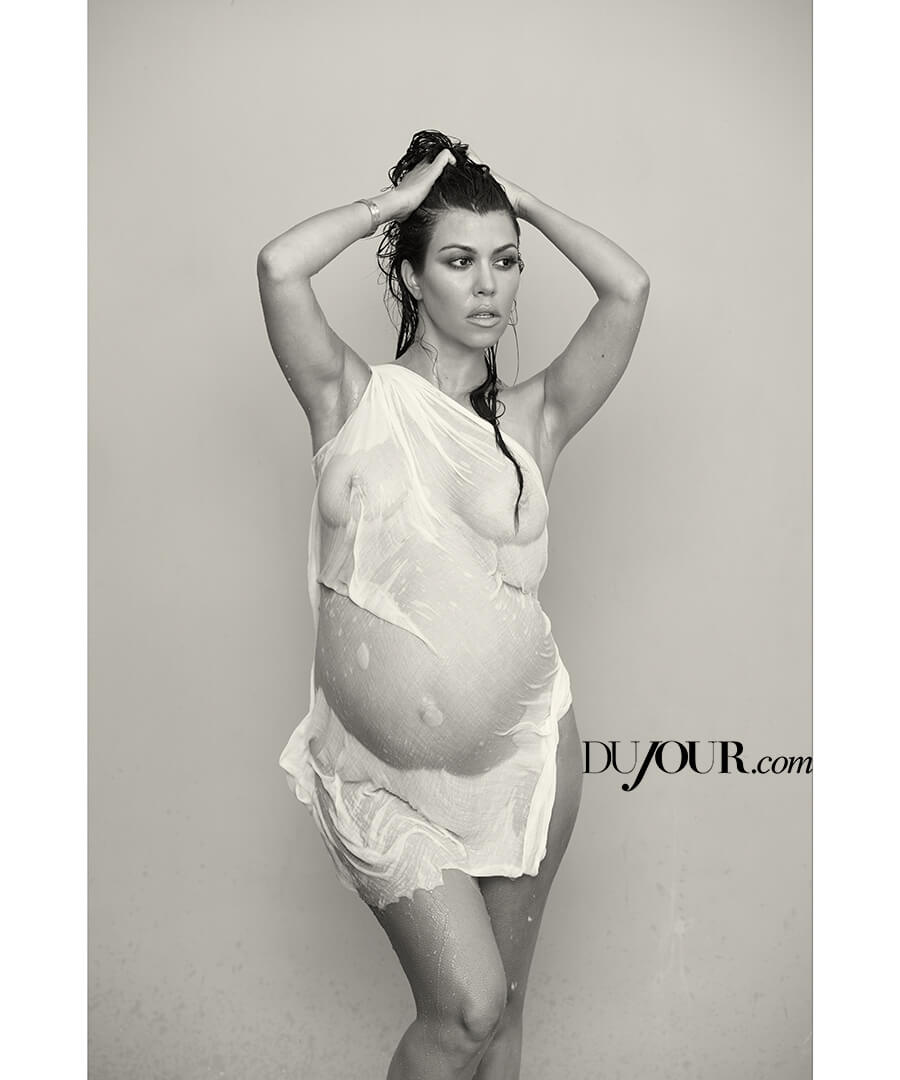 PHOTO: A nude and very pregnant Kourtney Kardashian poses for photoshoot