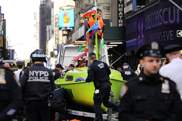 62 arrested in Times Square climate change protest
